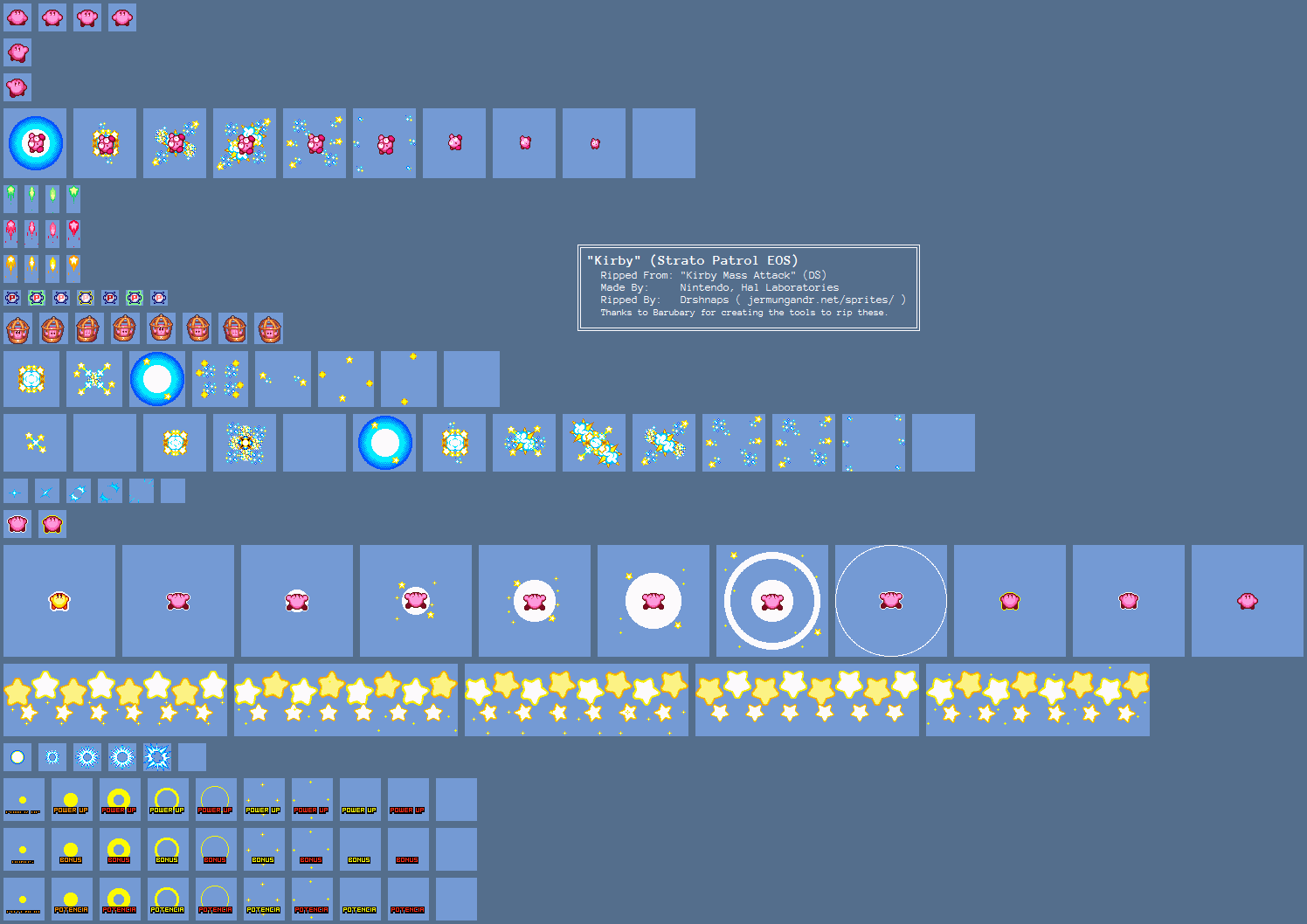 Kirby Mass Attack Sprites