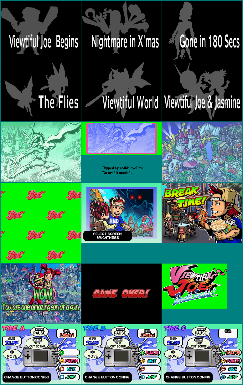 the-spriters-resource-full-sheet-view-viewtiful-joe-double-trouble-miscellaneous-screens