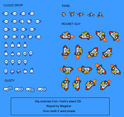 DS / DSi - Yoshi's Island DS - Sky Enemies - The Spriters Resource