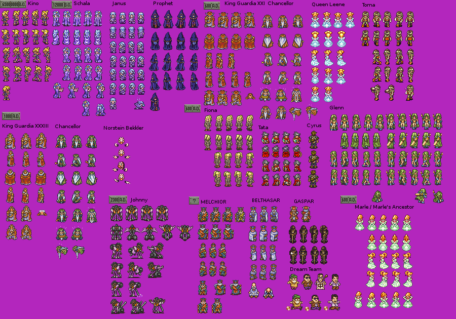 SNES Chrono Trigger NPCs Characters The Spriters Resource