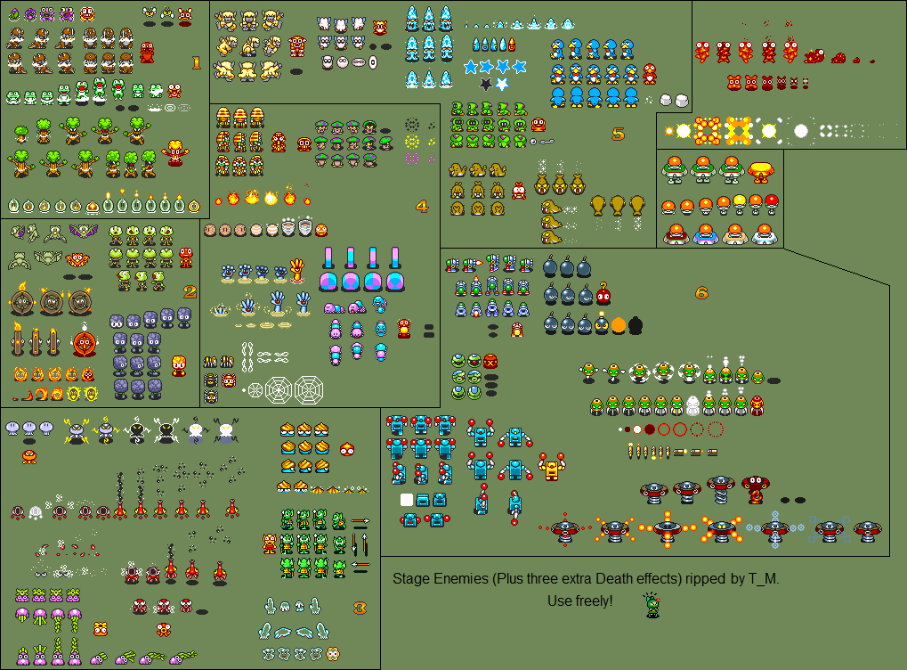 The Spriters Resource - Full Sheet View - Super Bomberman 3 - Enemies