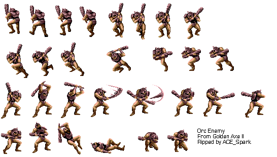 Genesis / 32X / SCD - Golden Axe II - Orc - The Spriters Resource