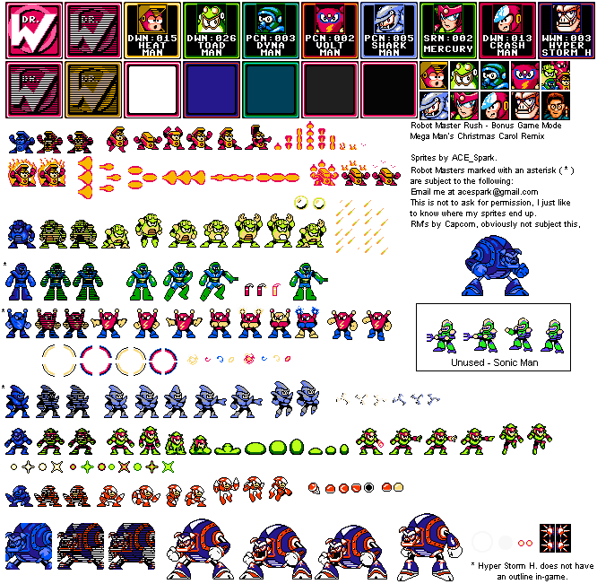 Sprite Mega Man Robot Masters