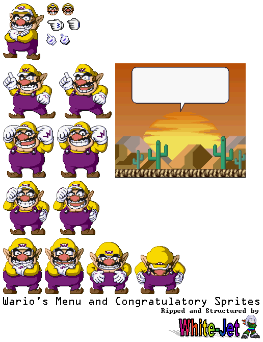 SNES - Mario's Super Picross (JPN) - Wario - The Spriters Resource