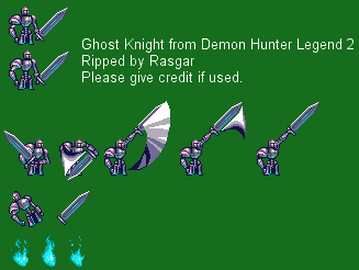 Mobile - Demon Hunter Legend 2 - Ghost Knight - The Spriters Resource