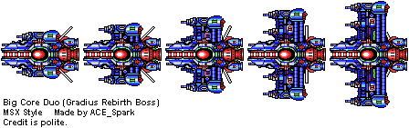 Custom / Edited - Gradius Customs - Big Core Duo - The Spriters Resource