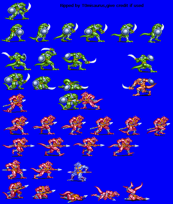 Arcade - King of Dragons - Lizard Men - The Spriters Resource