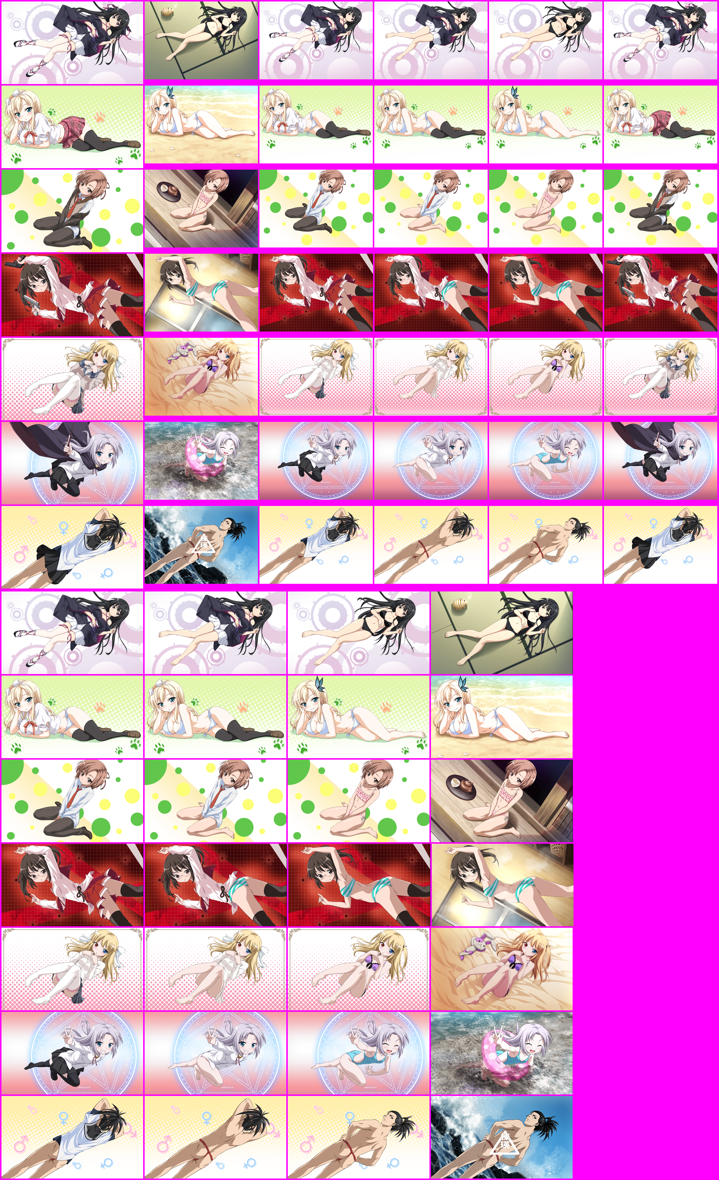 Boku ha Tomodachi ga Sukunai Portable - Block Minigame Backgrounds