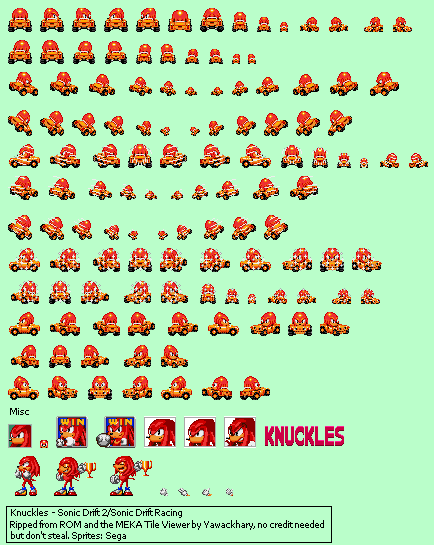 Sonic 2 Knuckles Sprites