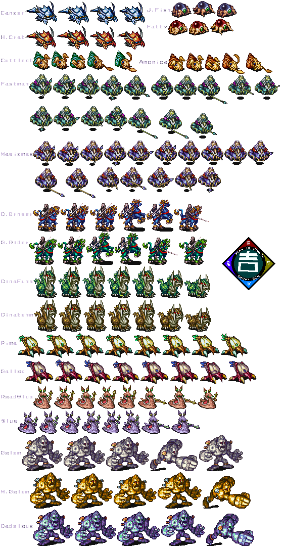 SNES - Breath of Fire 2 - Enemies 5 - The Spriters Resource