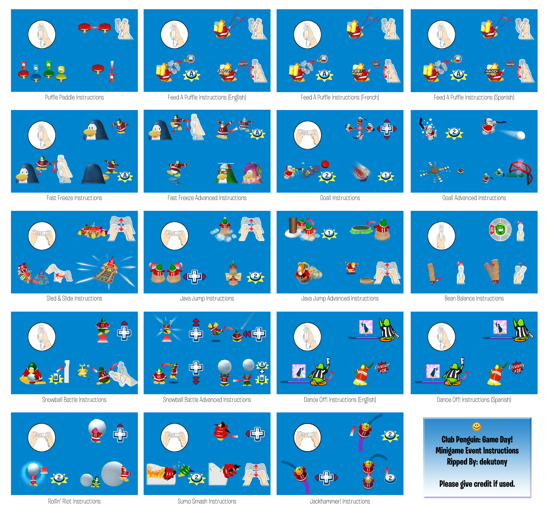 Club Penguin Sprite Sheet