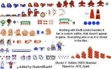 NES - Ghosts 'n Goblins - Enemies - The Spriters Resource