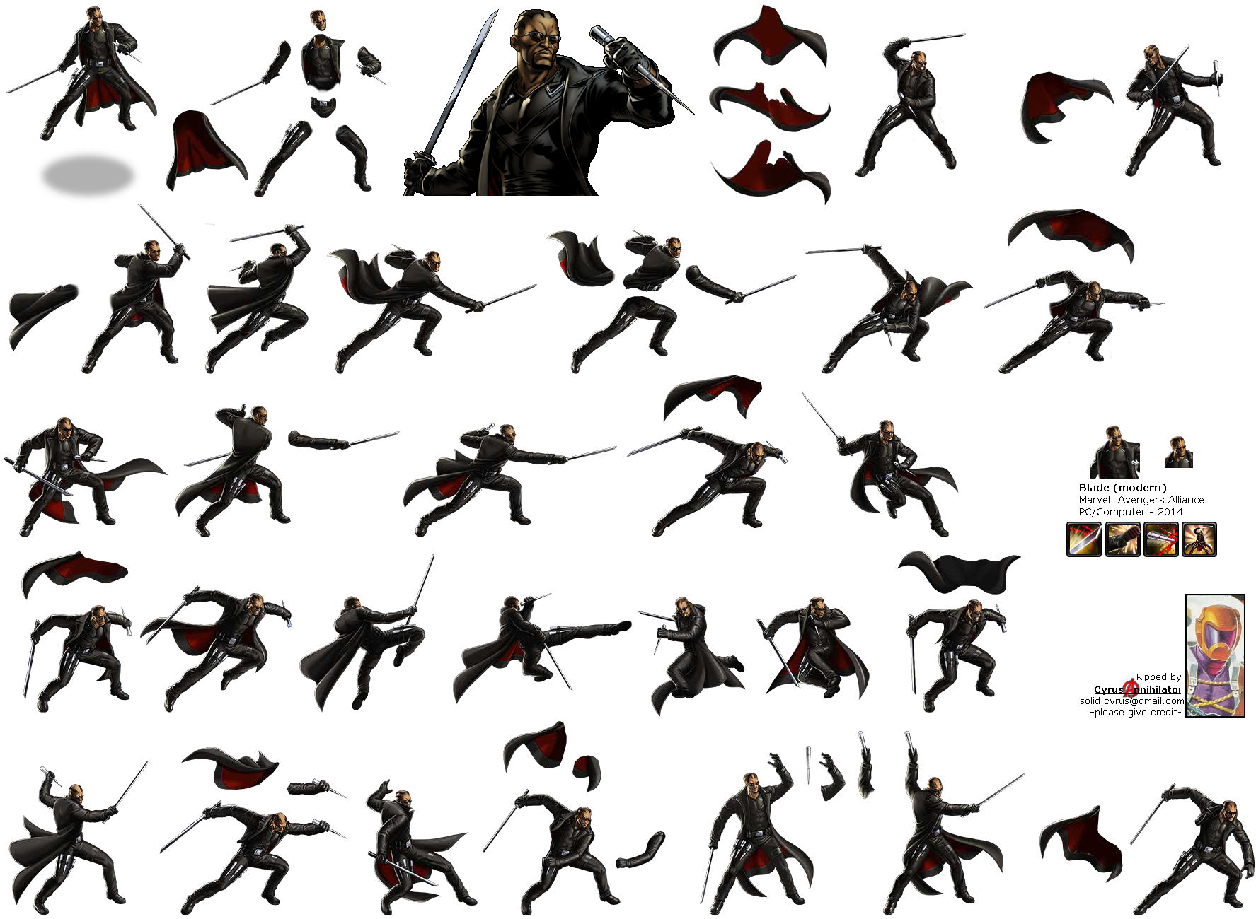 Blade Vampire Hunter Sprite Sheet Character Sprites Mugen Free Images