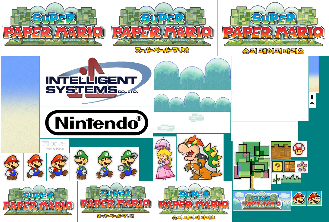 Super Paper Mario - Wii Menu Banner & Save Data Graphics