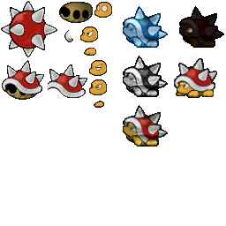 3DS - Paper Mario: Sticker Star - Spiny - The Spriters Resource