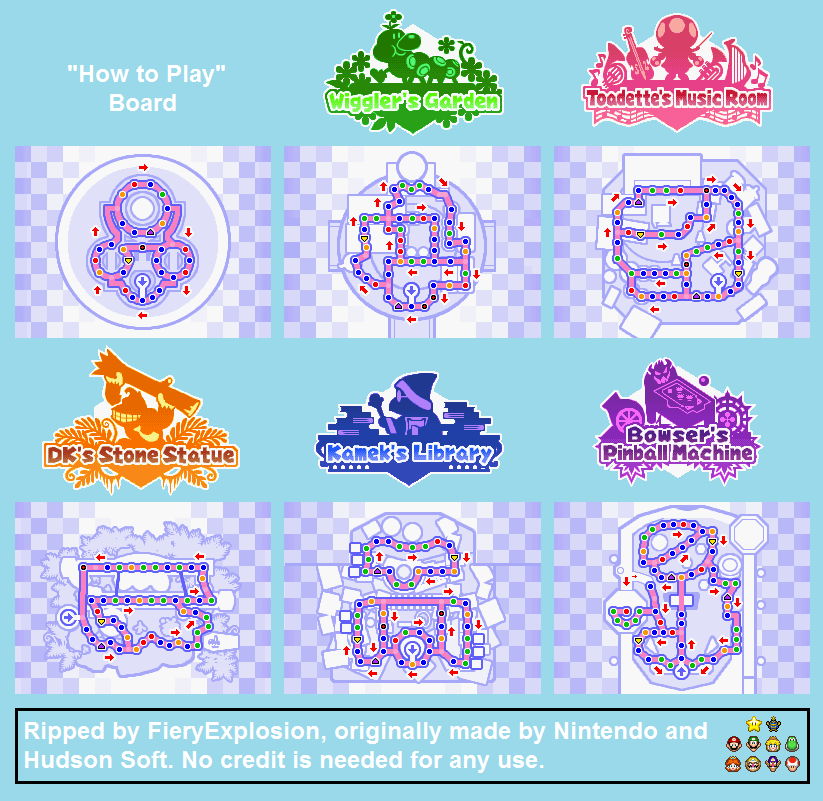 The Spriters Resource Full Sheet View Mario Party Ds Top Screen Board Maps 0053