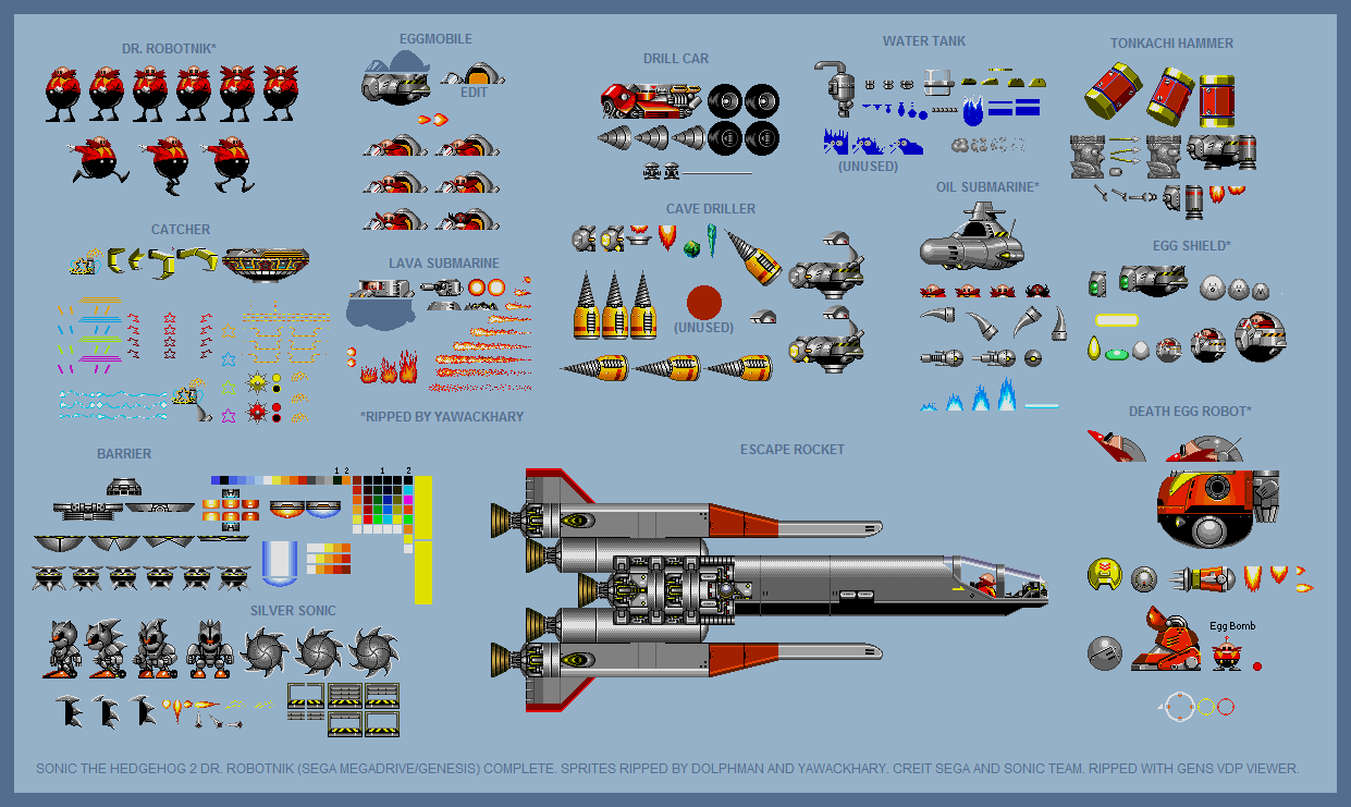 Genesis / 32X / SCD - Sonic the Hedgehog 2 - Dr. Robotnik / Eggman ...