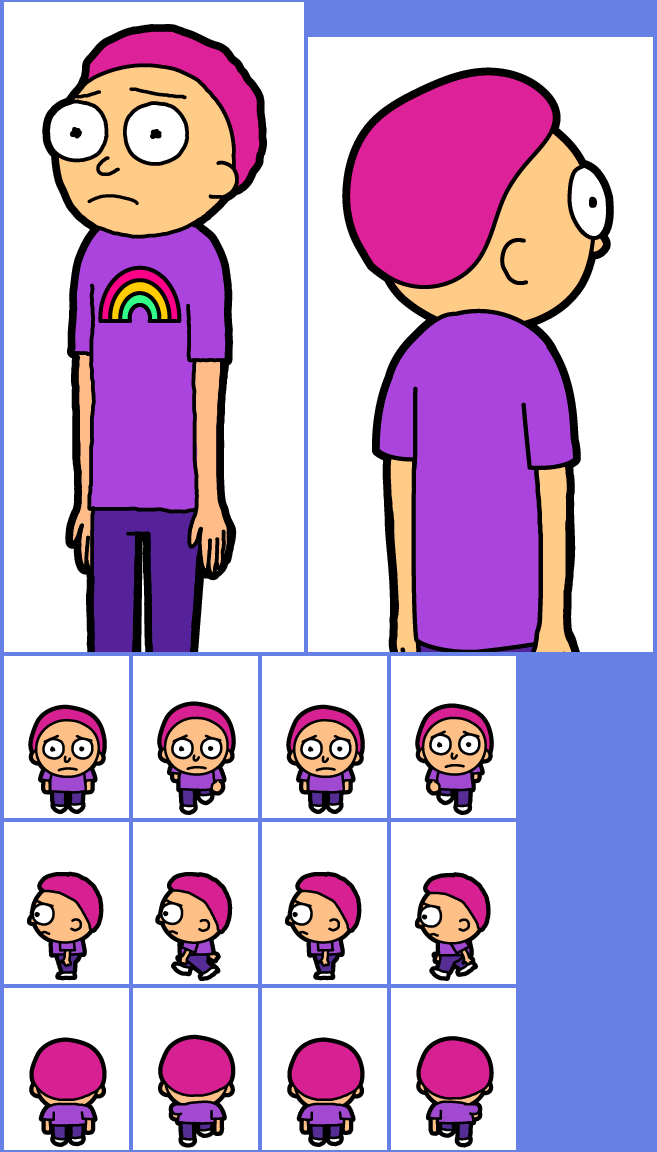 Pocket Mortys - #029 Purple Shirt Morty