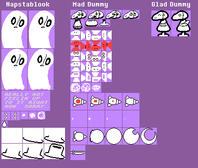 PC / Computer - Undertale - Napstablook And Dummies - The Spriters Resource