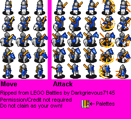 The Spriters Resource - Full Sheet View - LEGO Battles - Knight
