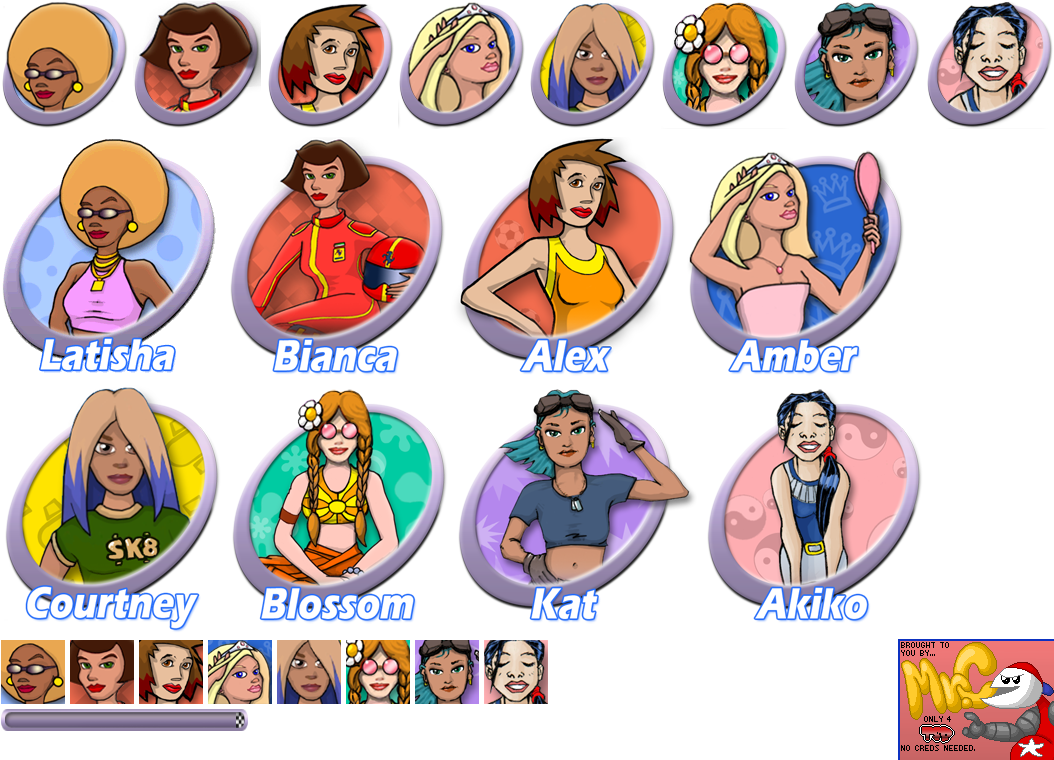 Action Girlz Racing - Character Icons