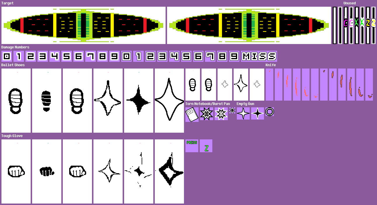 The Spriters Resource - Full Sheet View - Undertale - Attack Effects