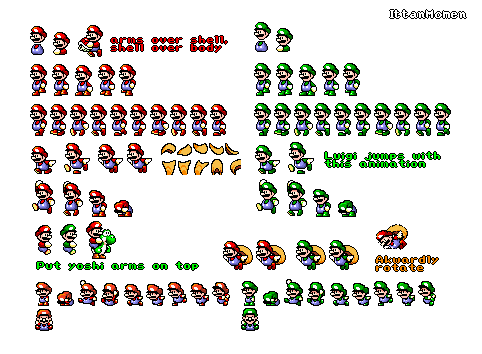 Custom / Edited - Mario Customs - Mario & Luigi (Yoshi's Island-Style ...
