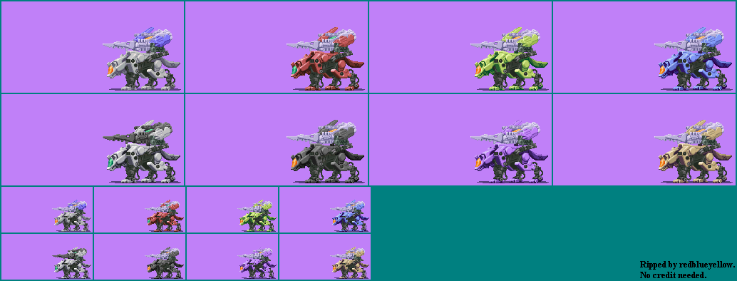 The Spriters Resource - Full Sheet View - Zoids Saga DS: Legend Of ...