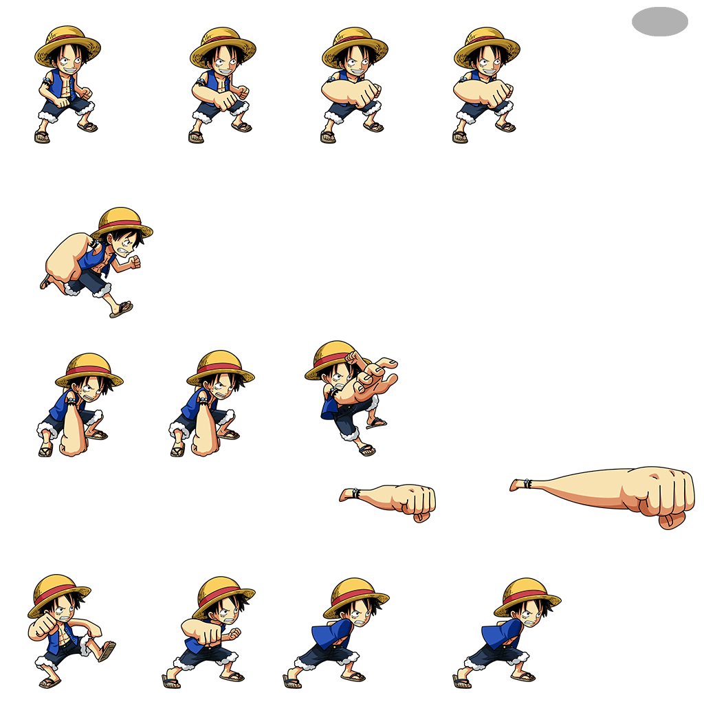 Luffy Sprite Sheet