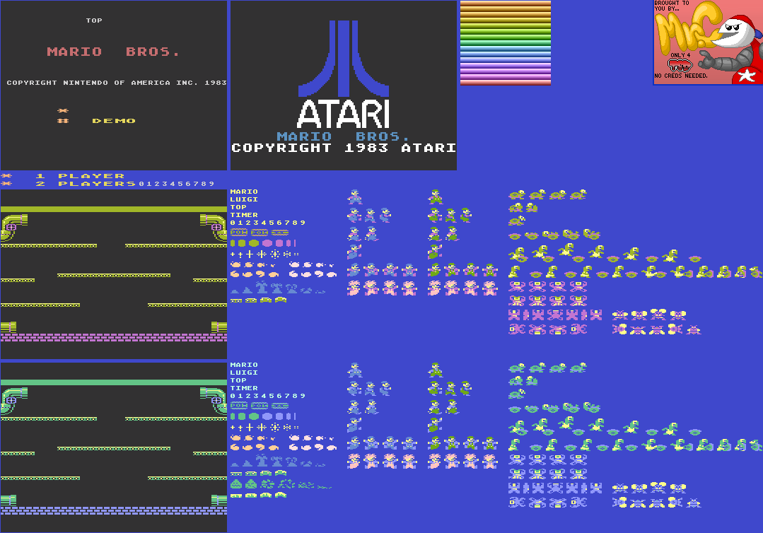 Mario Bros. (Atari 5200) - General Sprites