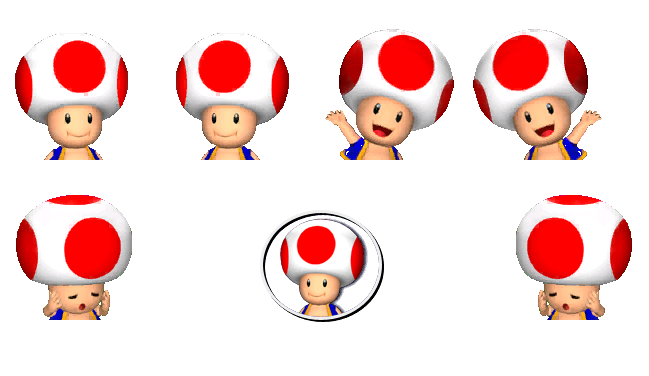 GameCube - Mario Party 7 - Toad Icons: Solo Mode Menu - The Spriters ...