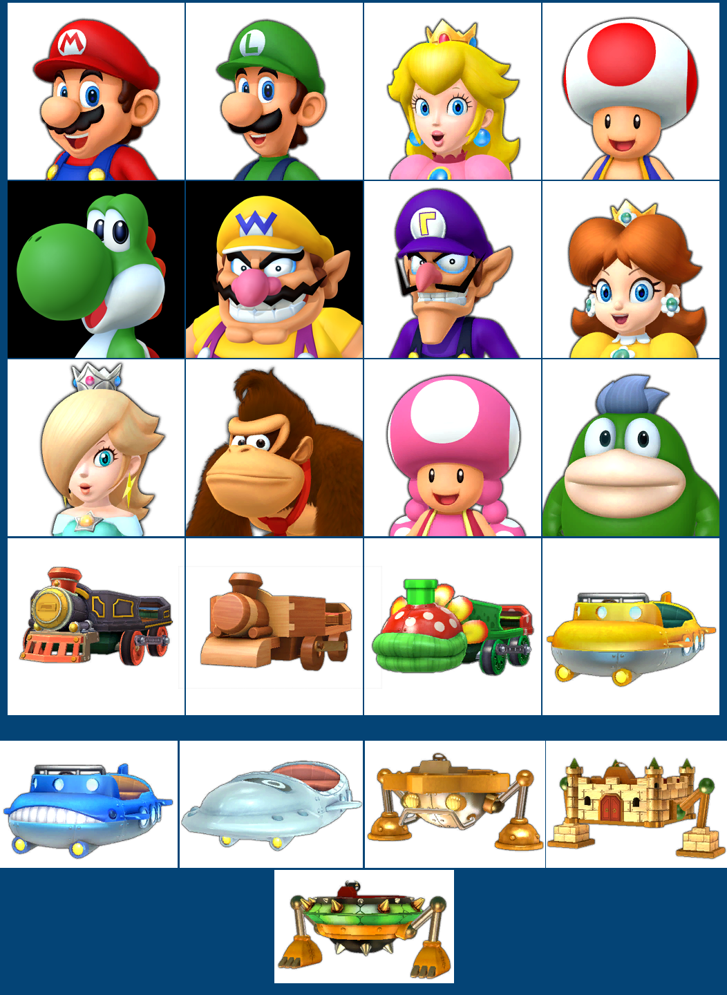 Mario Party 10 - Character Ride Icons (Big)