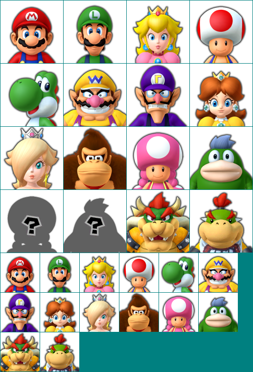 Wii U - Mario Party 10 - Character Mugshots (Small) - The Spriters Resource