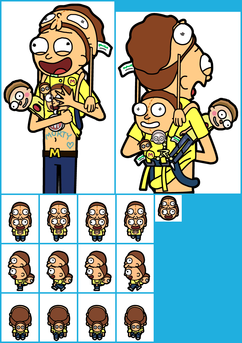 Mobile - Pocket Mortys - #115 Super Morty Fan Morty - The Spriters Resource