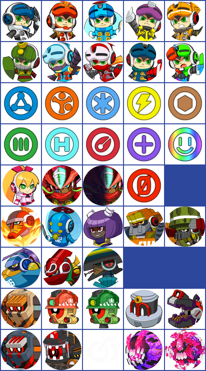 PC / Computer - Mighty No. 9 - Character Icons - The Spriters Resource