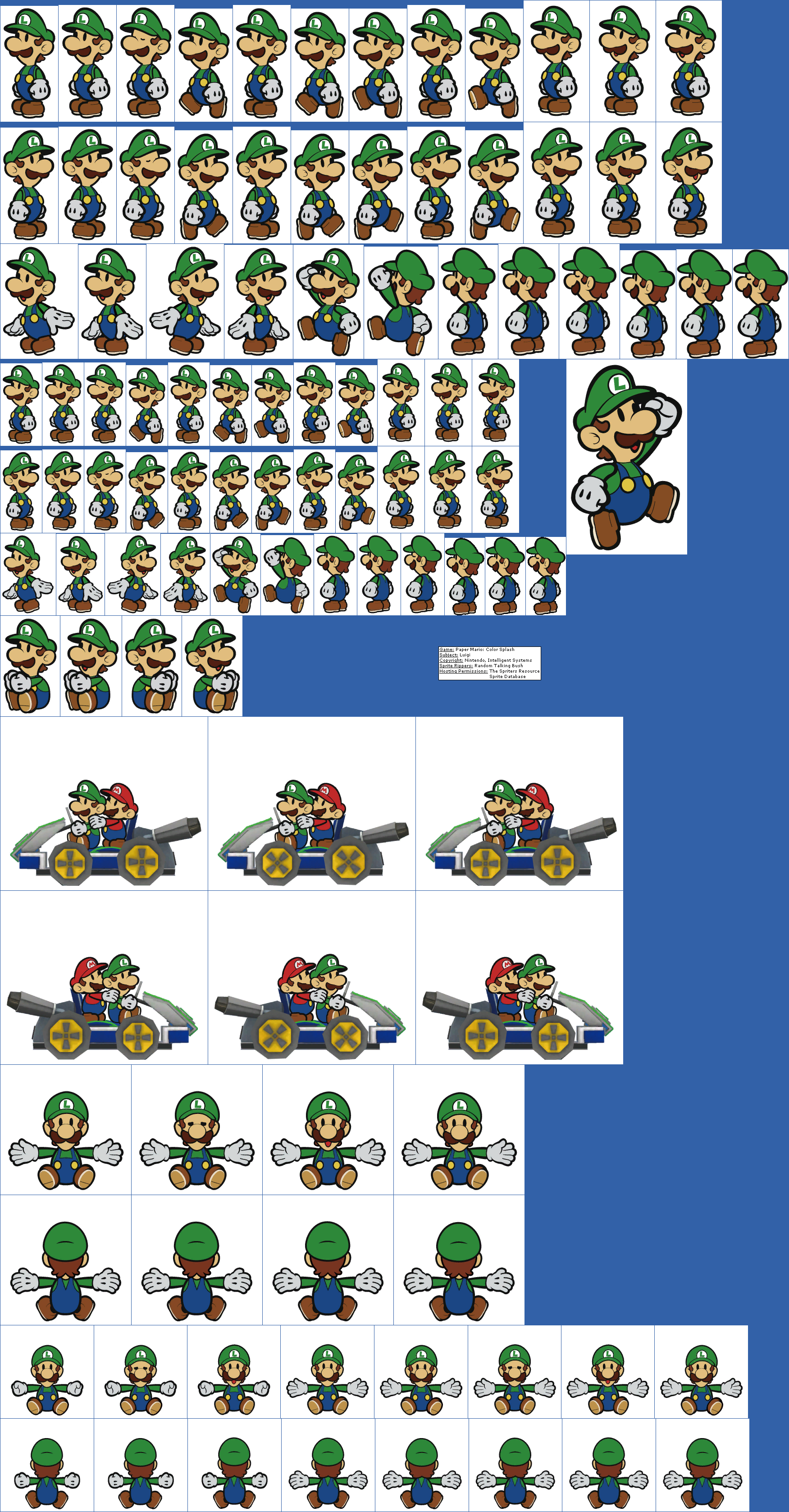 Mario Sprite Sheet Png Free Luigi Paper Mario Sprite Png Image The