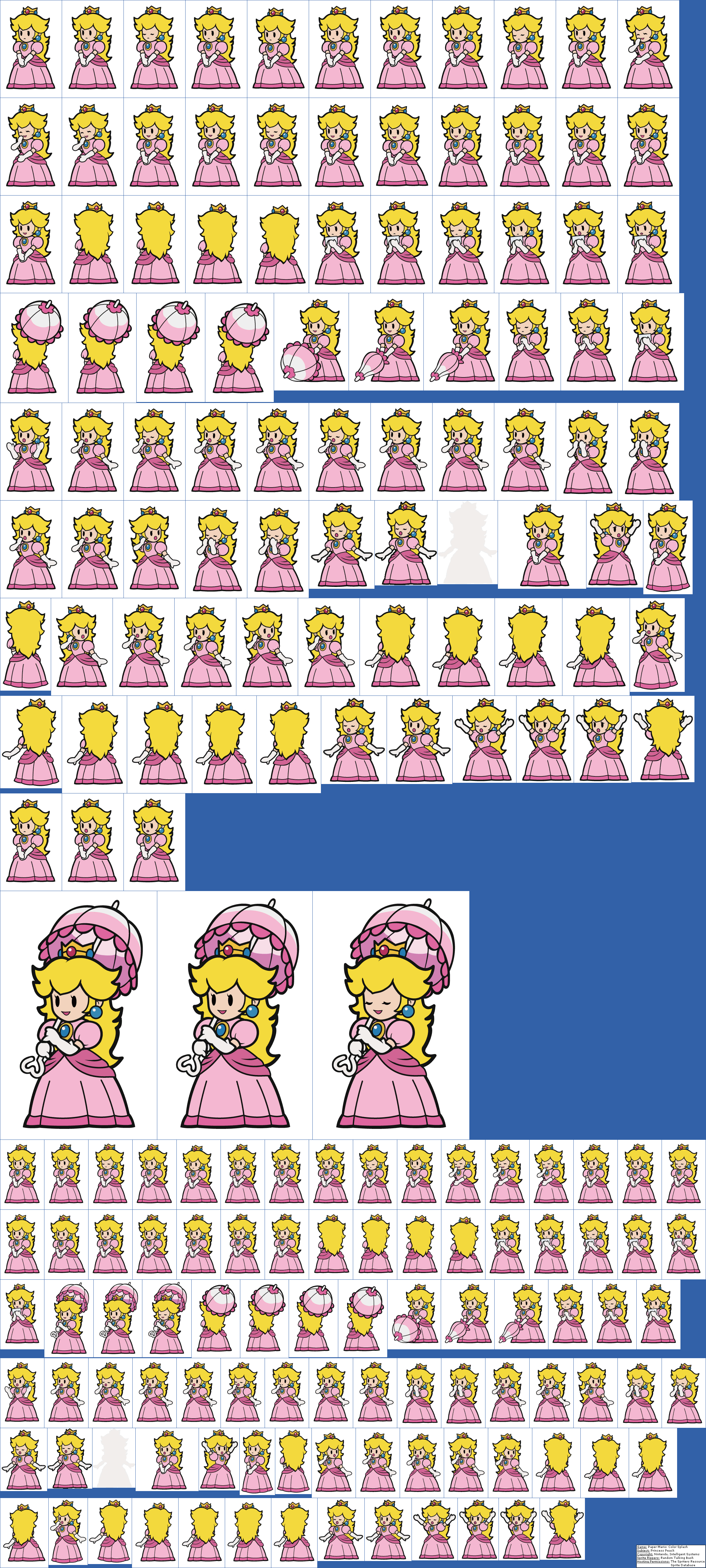 Wii U Paper Mario Color Splash Princess Peach The Spriters Resource 6140