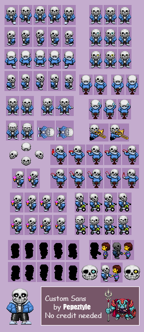 Custom / Edited - Undertale Customs - Sans - The Spriters Resource