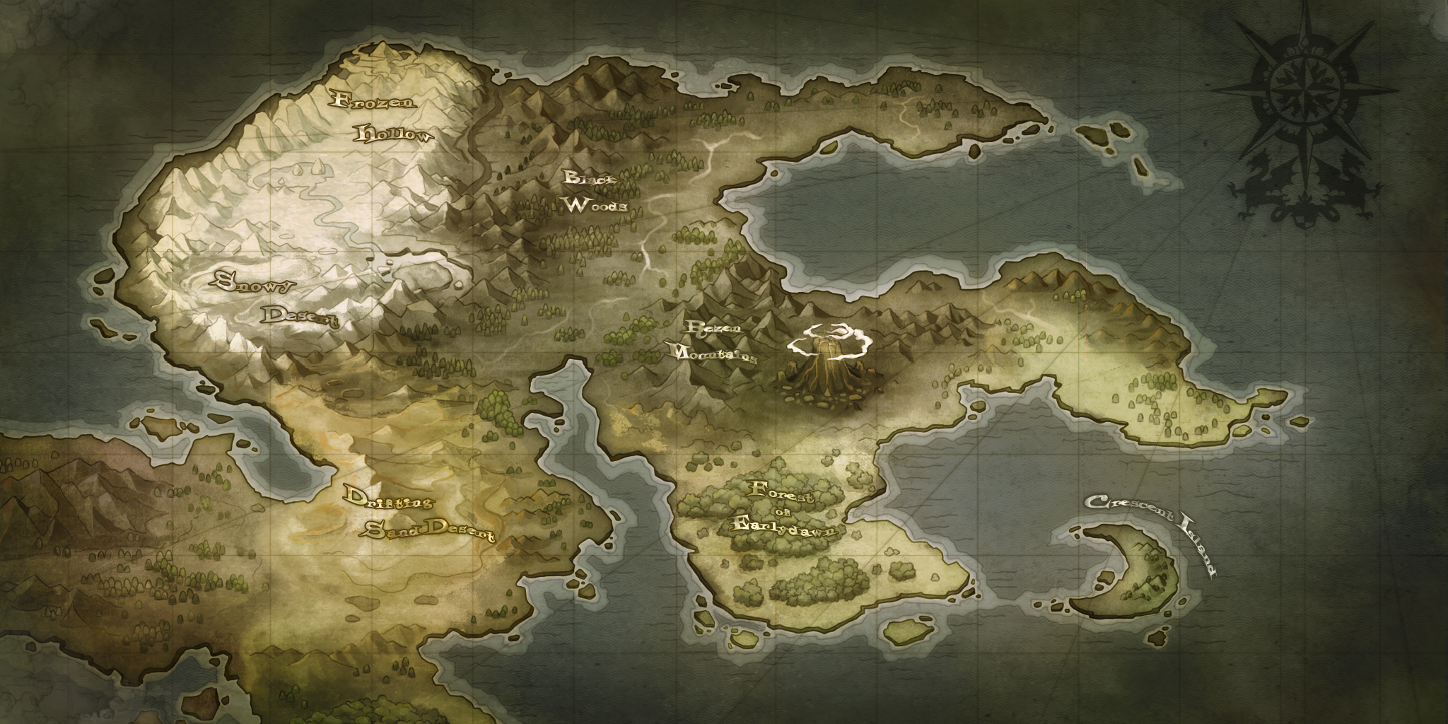 The Spriters Resource - Full Sheet View - Breath of Fire 6 - World Map