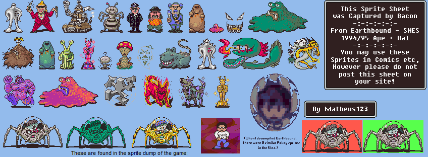 SNES - EarthBound / Mother 2 - Bosses - The Spriters Resource