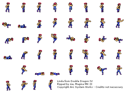 PC / Computer - Double Dragon IV - Linda - The Spriters Resource