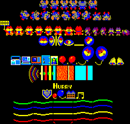 Sharp X1 - Mappy - General Sprites (X2 Scale) - The Spriters Resource