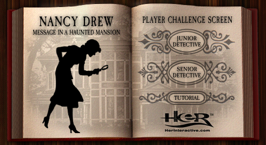 Nancy Drew: Message in a Haunted Mansion - Player Challenge Screen