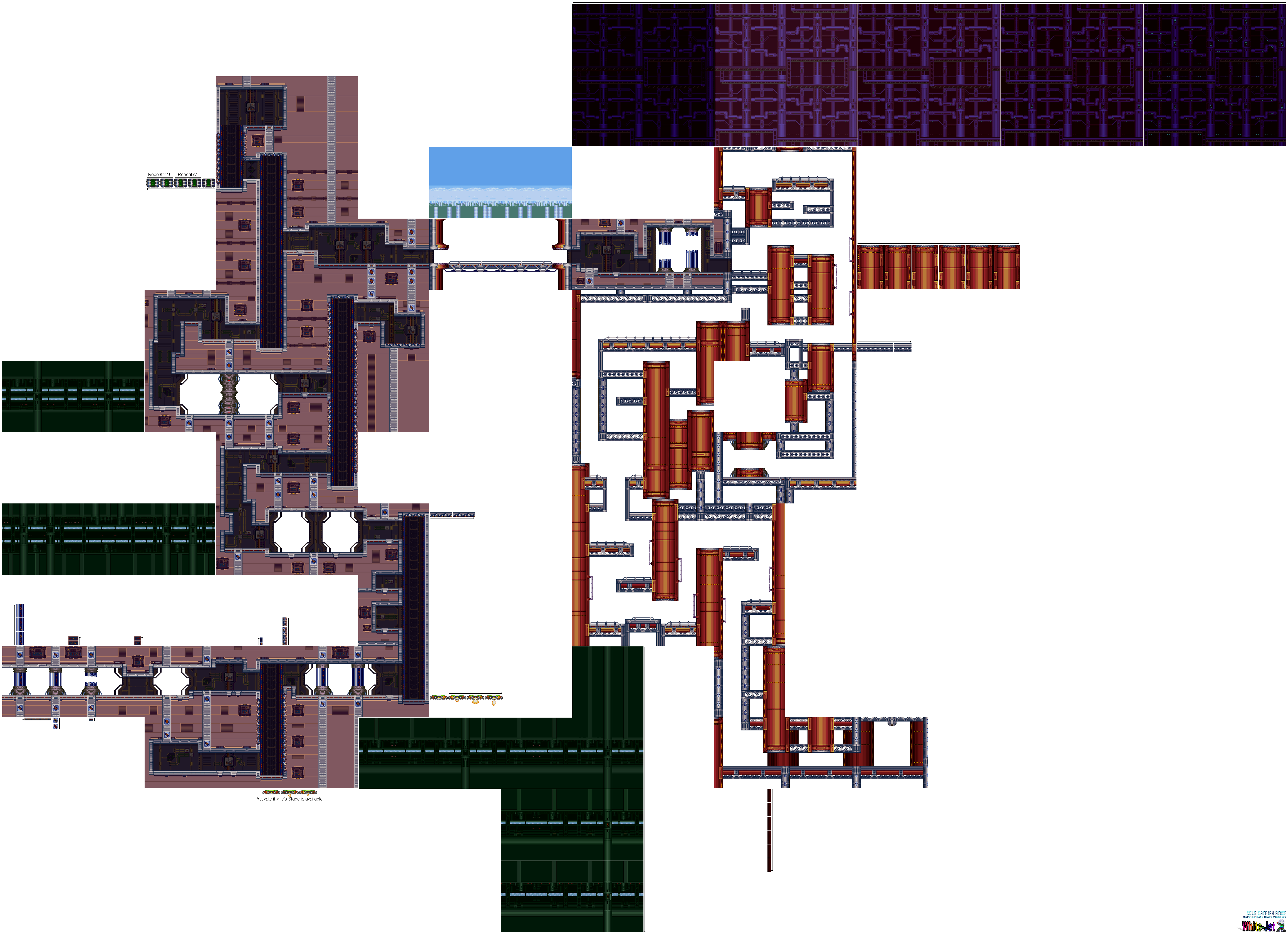 SNES - Mega Man X3 - Volt Catfish Stage - The Spriters Resource