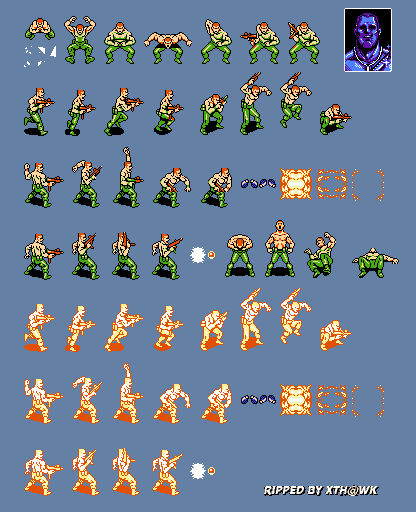 Contra Nes Sprites - Calendarguide