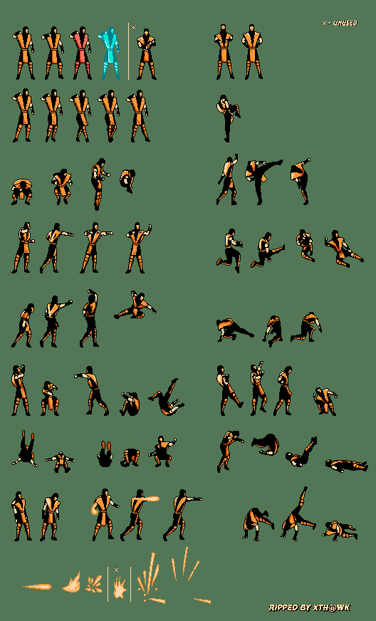 NES - Mortal Kombat II Special (Bootleg) - Scorpion - The Spriters Resource