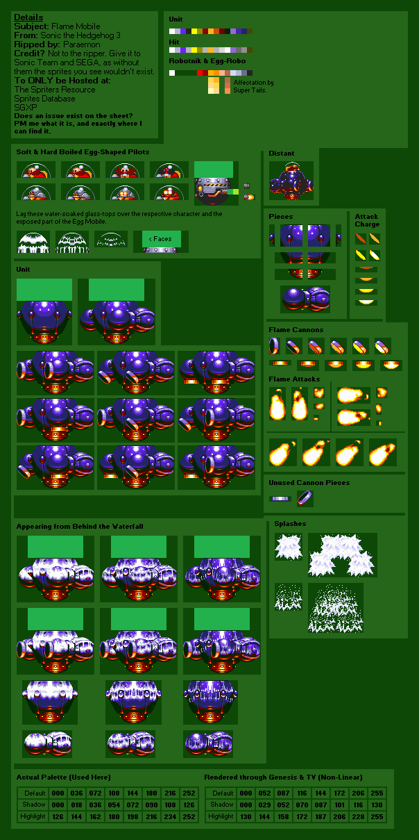 Genesis / 32X / SCD - Sonic the Hedgehog 3 (November 3, 1993 Prototype) -  Sonic - The Spriters Resource