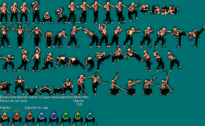 NES - Mortal Kombat 3 (Bootleg) - Baraka - The Spriters Resource