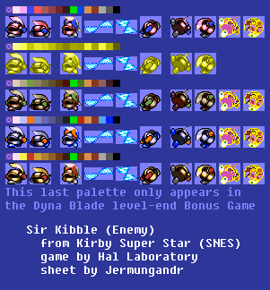 Kirby Super Star / Kirby's Fun Pak - Sir Kibble (Enemy)