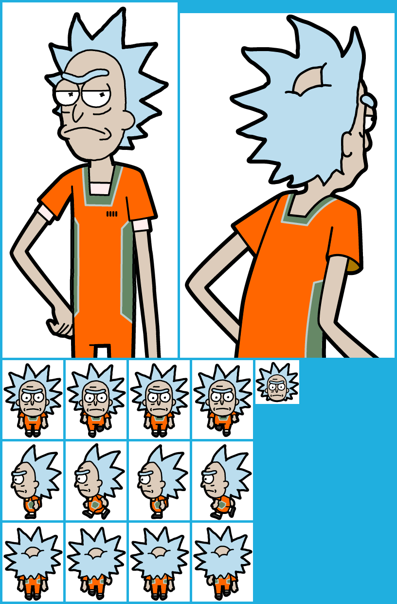 Mobile - Pocket Mortys - Federation Prison Rick - The Spriters Resource